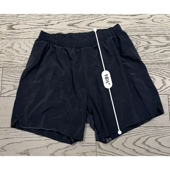 Lululemon Tracker Shorts Womens Medium Black Lined Running Athletic Gym - Picture 10 of 10